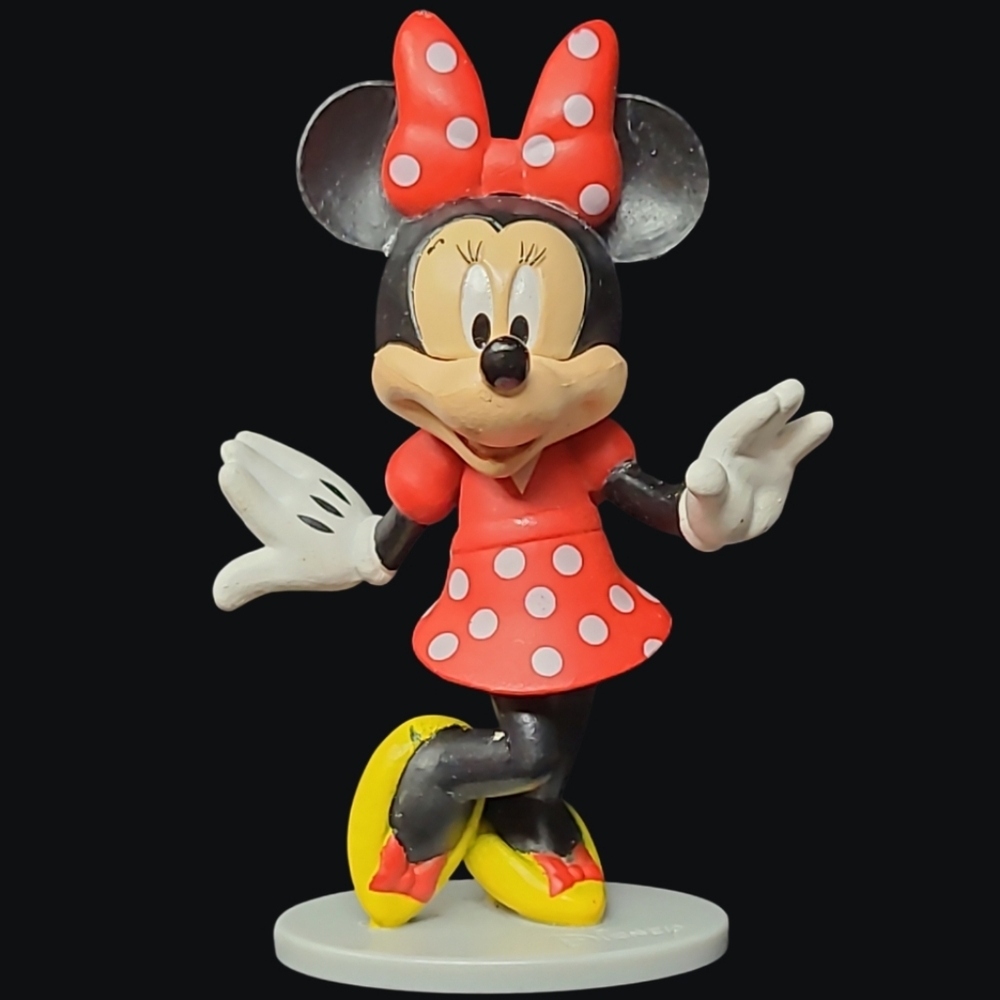Disney's Minnie Mouse PVC Figure In Red Polka Dot Dress